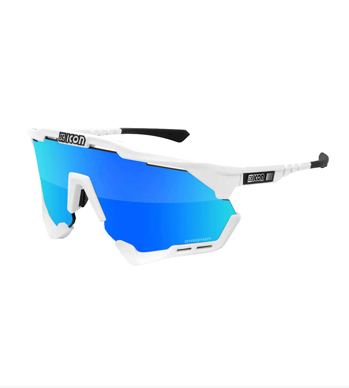 Очки Scicon AEROSHADE XL, White Gloss / Multimirror Blue + Rain Clear