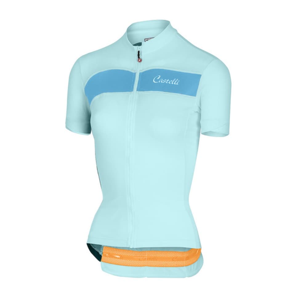 Джерси женская Castelli SCHEGGIA, цв.016 glacier lake/sky blue (р. S)