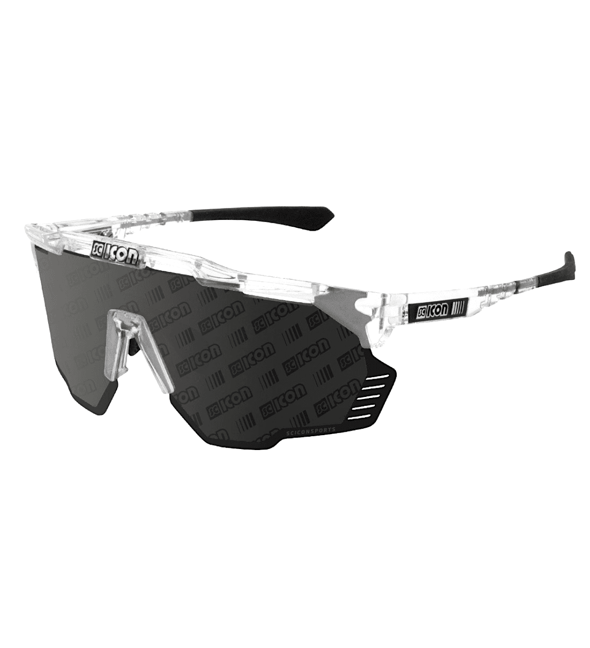 Очки Scicon AEROSHADE KUNKEN, Crystal Gloss / Monogram Multimirror Silver