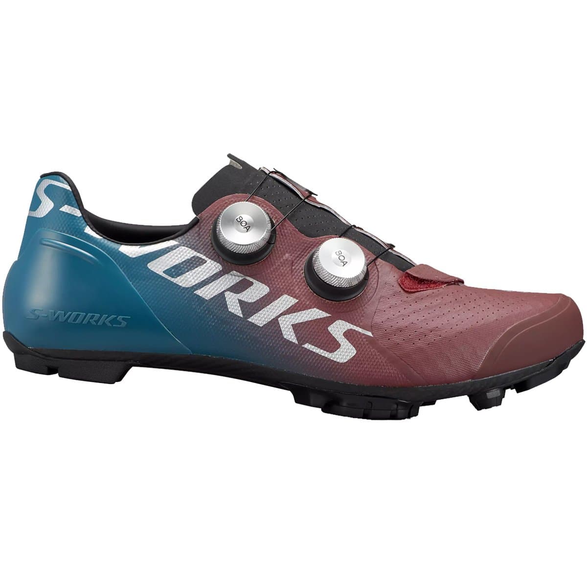 Велотуфли МТБ Specialized S-Works RECON, Tropical Teal / Maroon / Silver