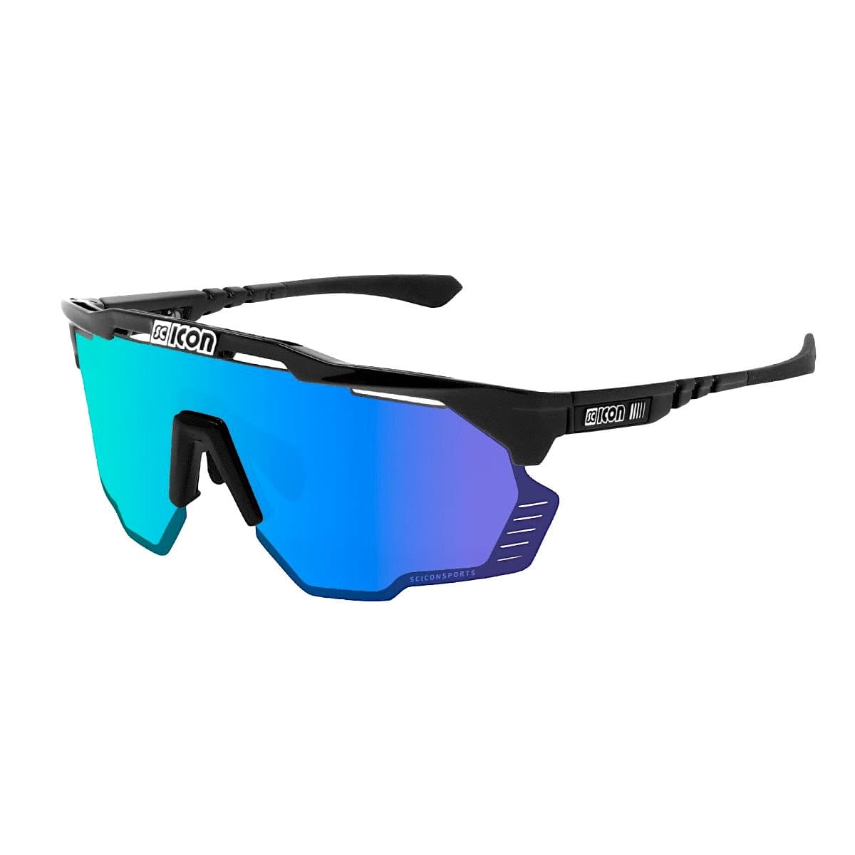 Очки Scicon AEROSHADE KUNKEN, Black Gloss / Multimirror Blue + Rain Clear