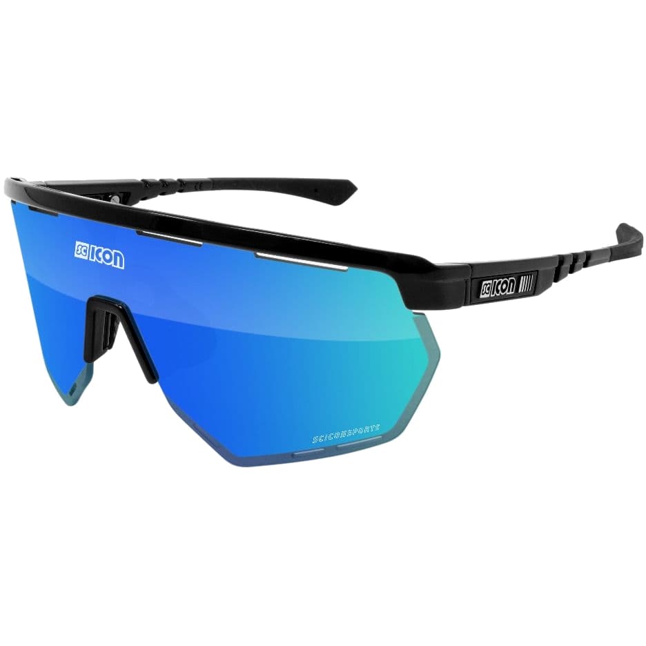 Очки Scicon AEROWING, Black Gloss / Multimirror Blue + Rain Clear