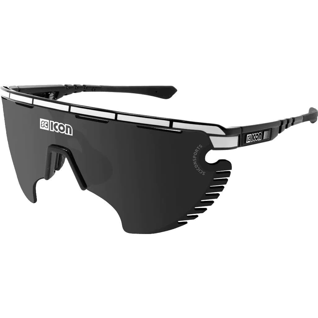 Очки Scicon AEROWING LAMON, Black Gloss White Stripes / Multimirror Silver + Rain Clear