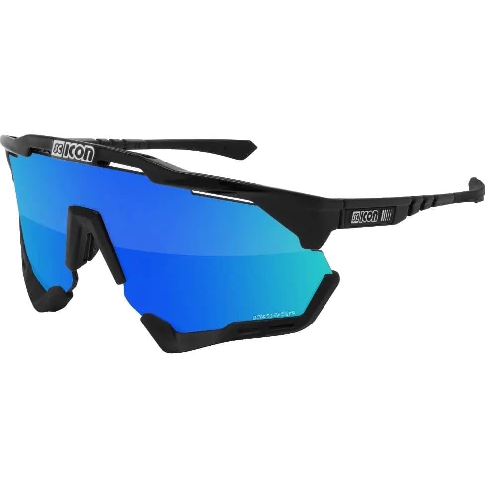 Очки Scicon AEROSHADE XL, Black Gloss / Multimirror Blue + Rain Clear