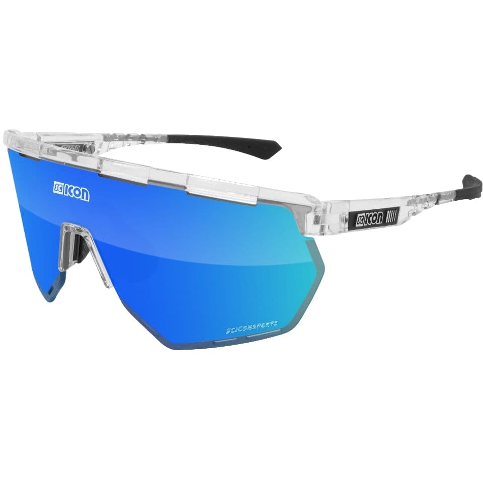 Очки Scicon AEROWING, Crystal Gloss / Multimirror Blue + Rain Clear