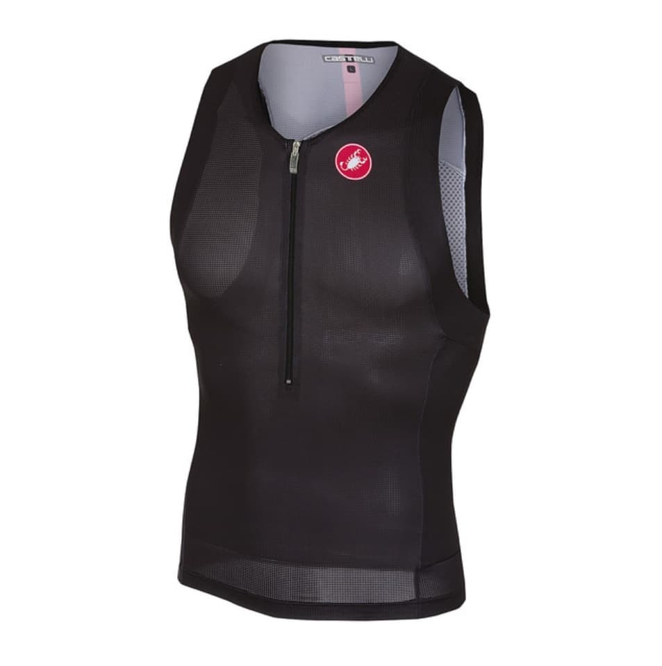 Джерси для триатлона мужская без рукавов Castelli FREE TRI, цв.010 black (р. XL)