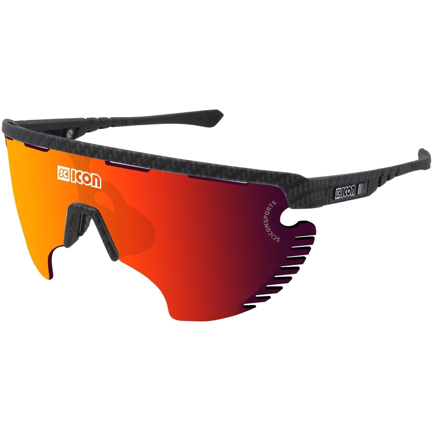 Очки Scicon AEROWING LAMON, Carbon Matt / Multimirror Red + Rain Clear