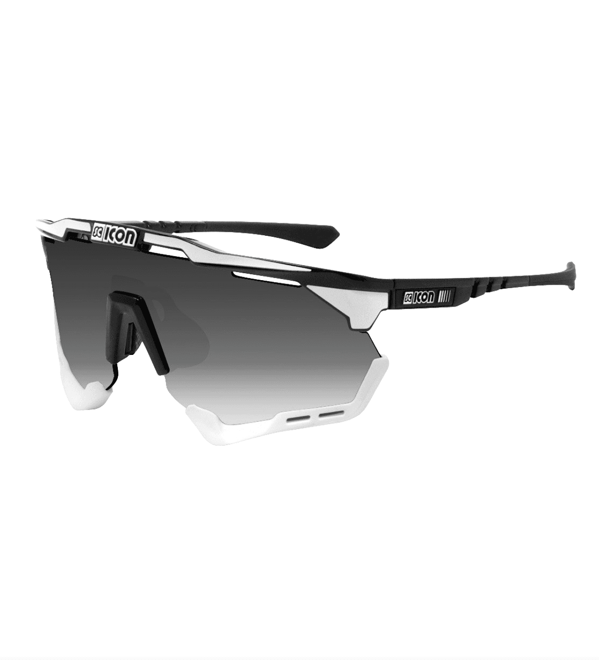 Очки Scicon AEROSHADE XL, Black Gloss White Bolt / Multimirror Silver + Rain Clear