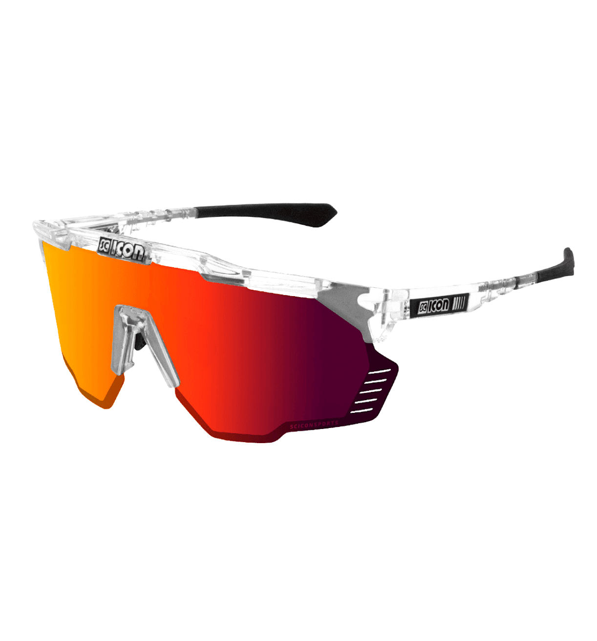 Очки Scicon AEROSHADE KUNKEN, Crystal Gloss / Multimirror Red + Rain Clear