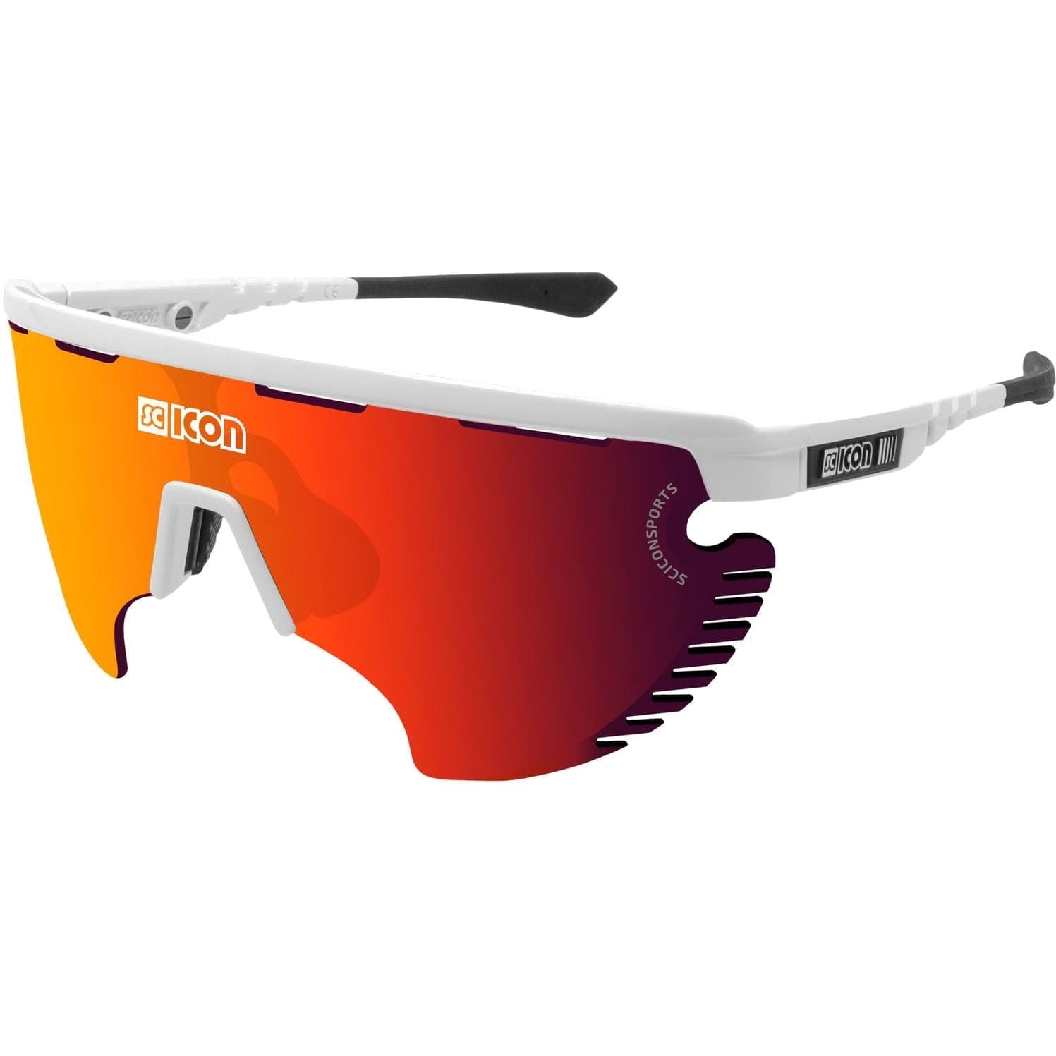 Очки Scicon AEROWING LAMON, White Gloss / Multimirror Red + Rain Clear