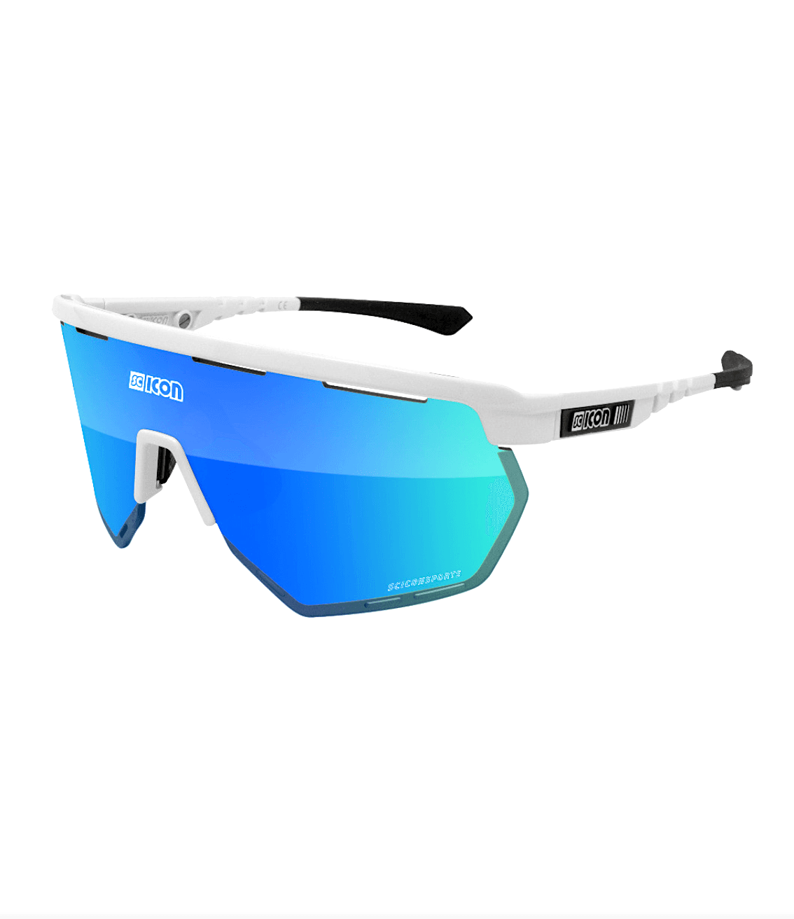 Очки Scicon AEROWING, White Gloss / Multimirror Blue + Rain Clear