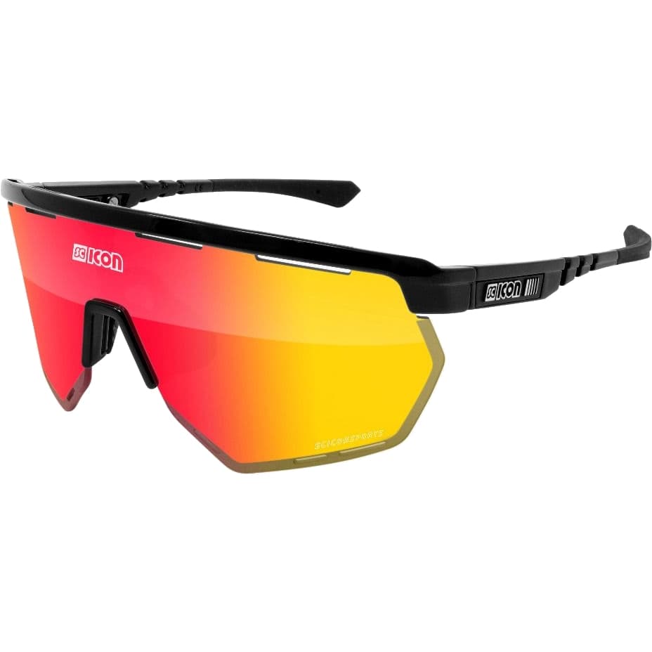 Очки Scicon AEROWING, Black Gloss / Multimirror Red + Rain Clear