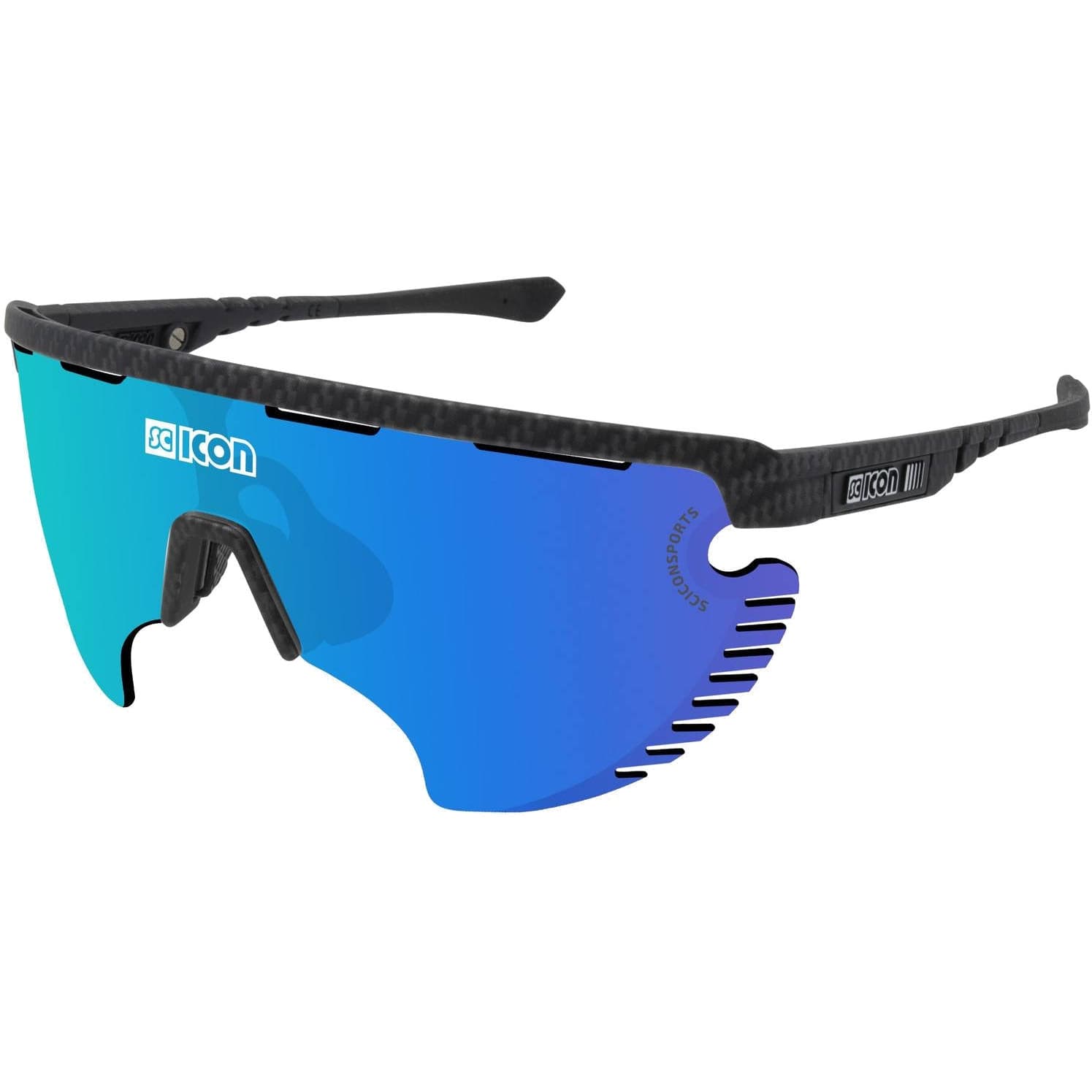 Очки Scicon AEROWING LAMON, Carbon Matt / Multimirror Blue + Rain Clear