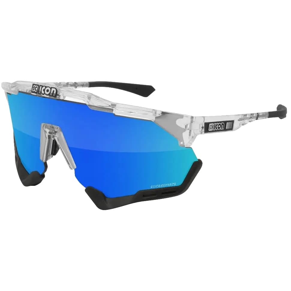 Очки Scicon AEROSHADE XL, Crystal Gloss / Multimirror Blue + Rain Clear