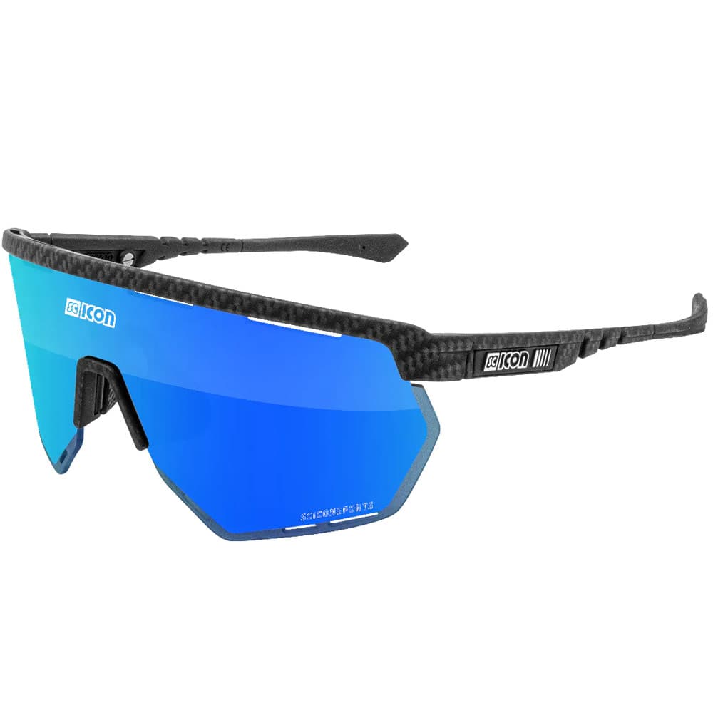 Очки Scicon AEROWING, Carbon Matt / Multimirror Blue + Rain Clear